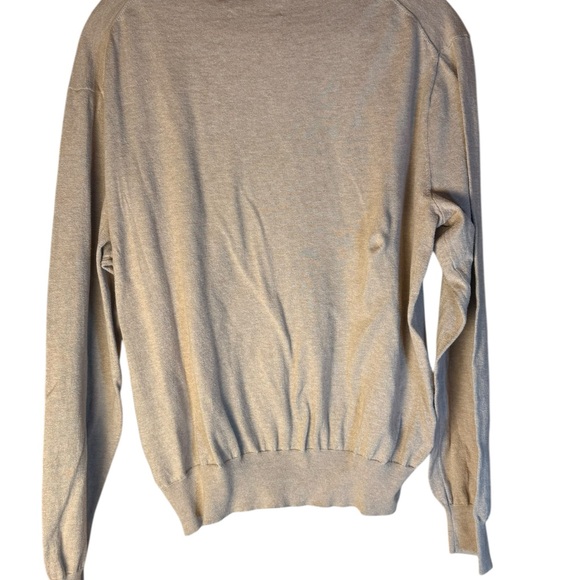 Polo by Ralph Lauren Mens L Beige 100% Pima Cotton V-Neck Pullover Sweater - Picture 3 of 10